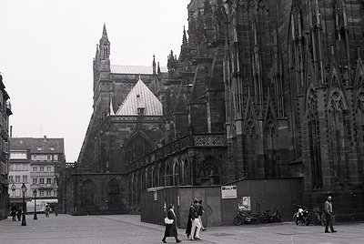 Gothic cathedral façade with intricate stonework and pointed arches, likely **Ulrichskirche (St. Ulrich’s Church)** in **Augs...