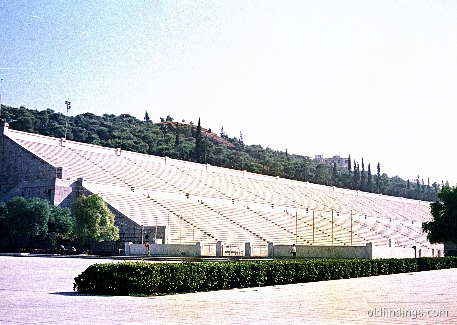 Where is this: panoramic view of the Panathenaic Stadium (Kallimarmaro), Athens, Greece