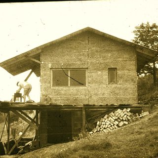 Small wooden guard tower with elevated lookout platform.