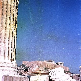 Ancient ruins of the Acropolis in Athens.