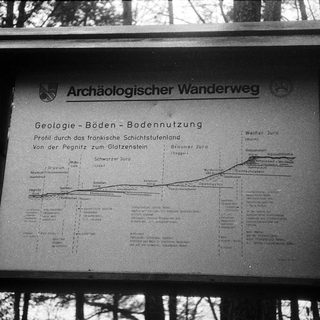 Archaeological trail geological soil profile from Pegnitz to Glatzenstein.