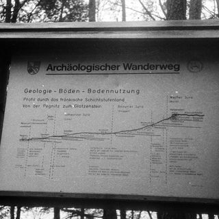 Archaeological trail geological soil profile Pegnitz Glatzenstein.