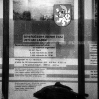 Severočeský uzemní svaz Ustí nad Labem travel information board.