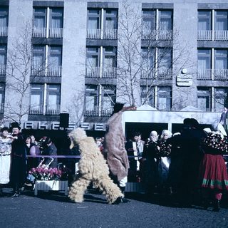 Traditional folk festival with costumed performers.