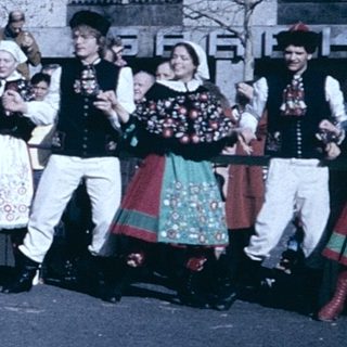 Traditional folk dance performance with colorful costumes.