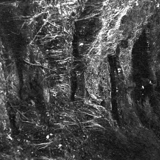 Gritty, textured close-up of rough stone surface.