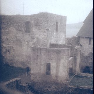 Ruins of an old stone building.
