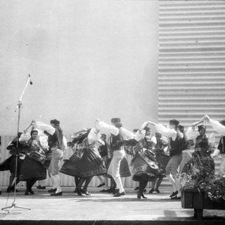 Traditional folk dance performance with colorful costumes.