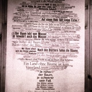 German poetic quotes about trees and nature.