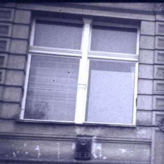Facade of building with deer relief sculpture and number 273.