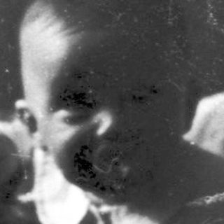 Child brushing teeth indoors by window.