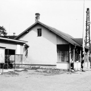 Small rural station or depot building.