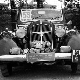 Vintage Adler Sportcabriolet race car with number 59.
