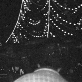 Illuminated Christmas tree at nighttime event.