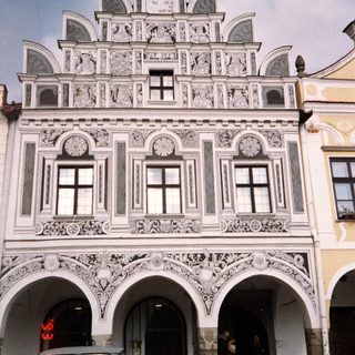 Baroque-style European building with ornate facade.