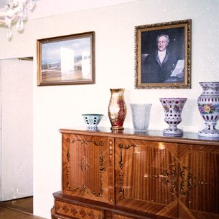 Elegant vintage room with antique furniture and decorative art.