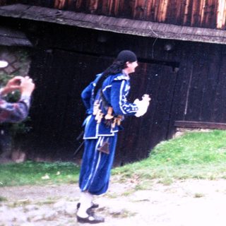 Historical reenactors in medieval-style armor.