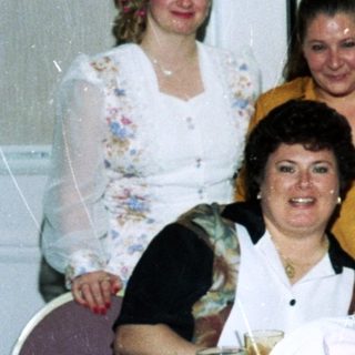 Family gathering at a formal dinner party.