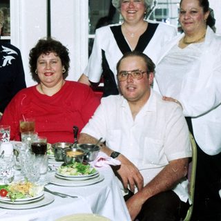 Family gathering at a formal dinner party.
