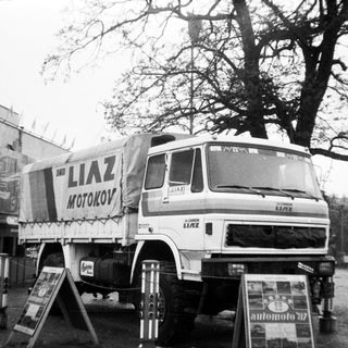 Vintage truck trailer for Motokov LIAZ brand.