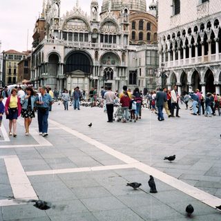 Venice Piazza San Marco with St. Mark's Basilica.