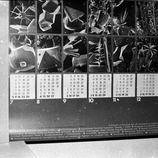 Crystallography diffraction patterns with indexing charts.