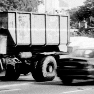 Busy urban intersection with heavy traffic.