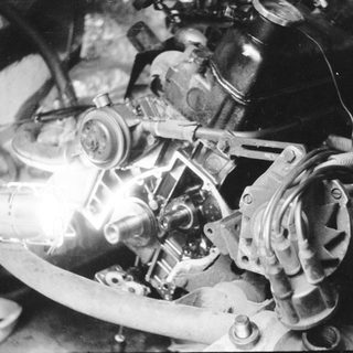Vintage aircraft engine control mechanism.