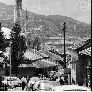 Historic town with minarets and traditional architecture.