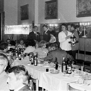 Formal dinner event with wine service.