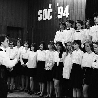 Choral group performing at Soči '94 event.