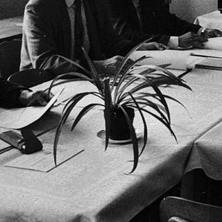 Business meeting or conference in formal attire.
