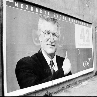Political campaign poster for candidate ODS.