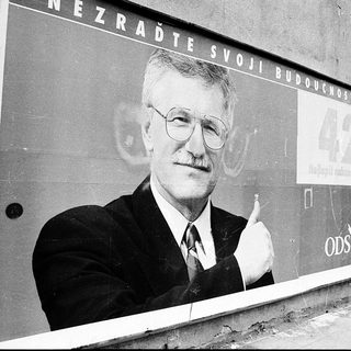 Political campaign poster for ODS candidate.