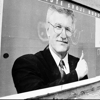 Political campaign poster for ODS candidate.