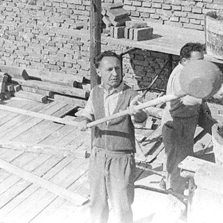 Traditional stone grinding and milling process.