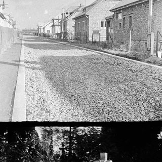 Historic street and war memorial grave.