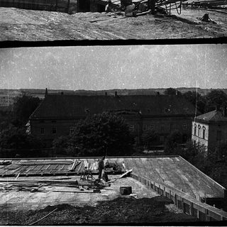 Historical construction of wooden structures.