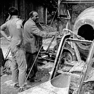 Traditional brick-making and kiln operation.