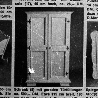 Kitchen furniture catalog from Kiefernholz, 1982.