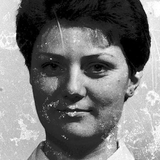 Vintage black-and-white portrait of a woman.