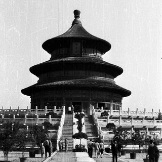 Traditional Chinese Temple of Heaven pavilion.