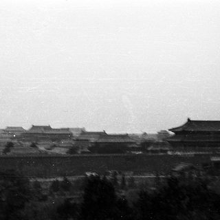 Traditional East Asian palace complex with tiled roofs.