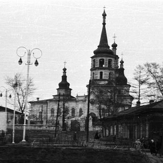 Historic Russian Orthodox church with bell tower.
