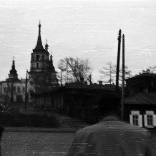 Historic Russian church with traditional onion dome.