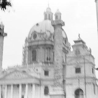Neoclassical church with dome and columns.
