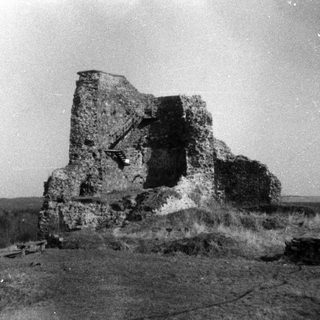 Ruins of an ancient stone tower.