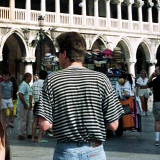 People near Doge's Palace in Venice, Italy.