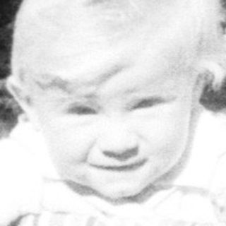 Baby in a stroller, being pushed along a path.