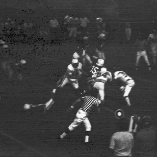 Intense moment in an American football game.